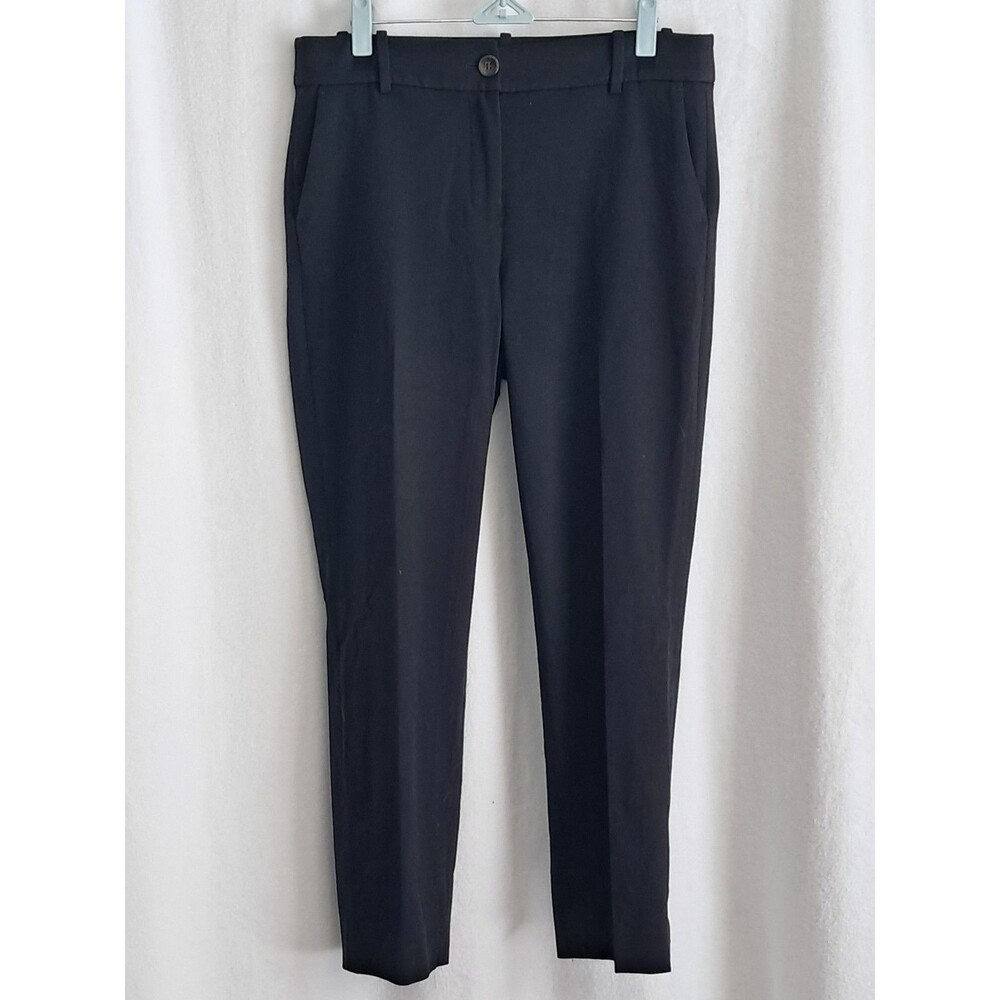 J.Crew Tapered Leg Bi-Stretch Ankle Dress Pants Black Pockets K2916 Size 8
